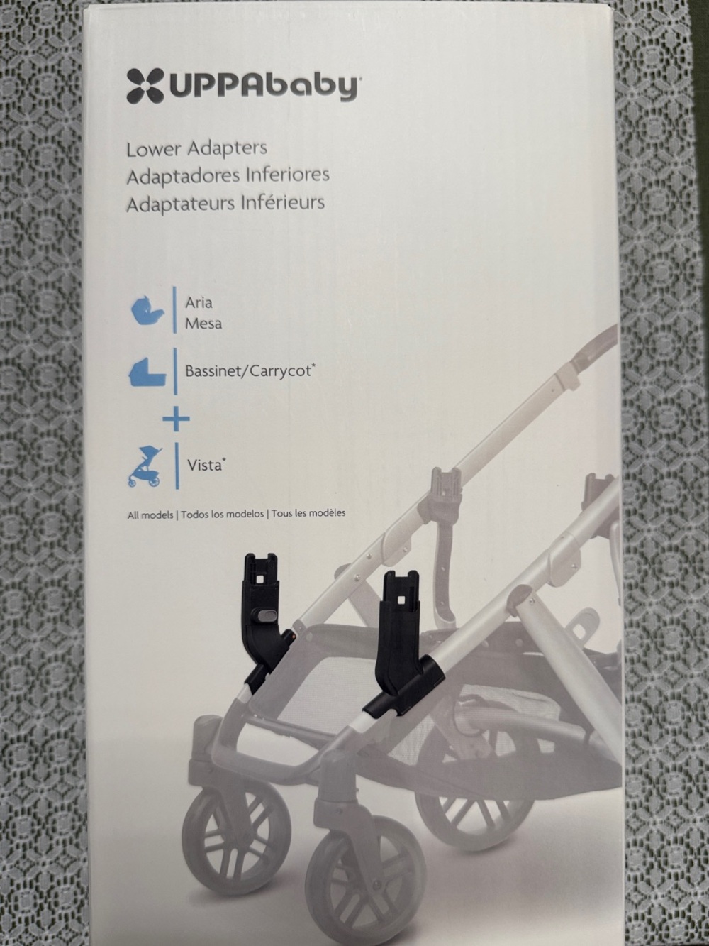 UPPAbaby Black Lower Adapters for Aria, Mesa & Vista Strollers